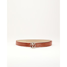 THIN BELT WITH LOGOED BUCKLE