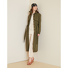 LONG TRENCH COAT IN COTTON TWILL