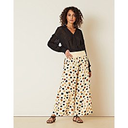 CROPPED TROUSERS WITH DOT PRINT