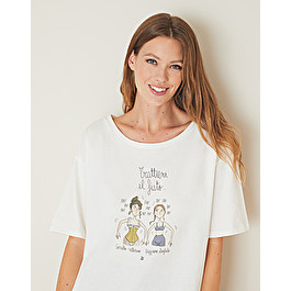 OVERSIZED T-SHIRT WITH "HOLD YOUR BREATH"- PRINT
