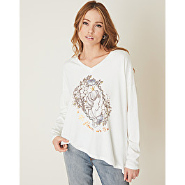 ASYMMETRIC T-SHIRT WITH FOIL AND STUDS