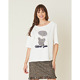 T-SHIRT WITH "VICTORIAN QUEEN" PRINT