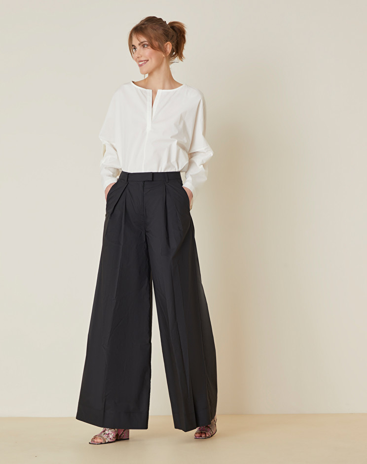 SOLID COLOUR PALAZZO TROUSERS