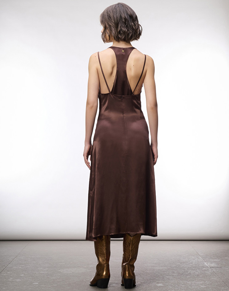 ABITO MIDI SOTTOVESTE RASO