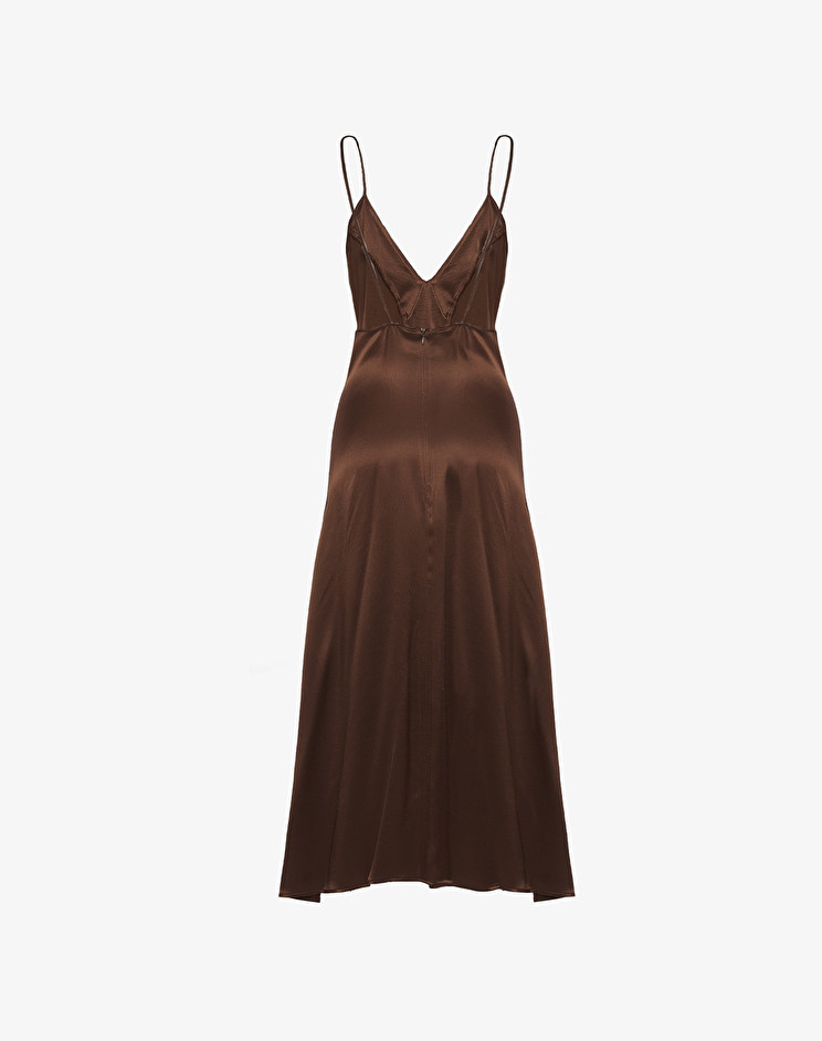 ABITO MIDI SOTTOVESTE RASO