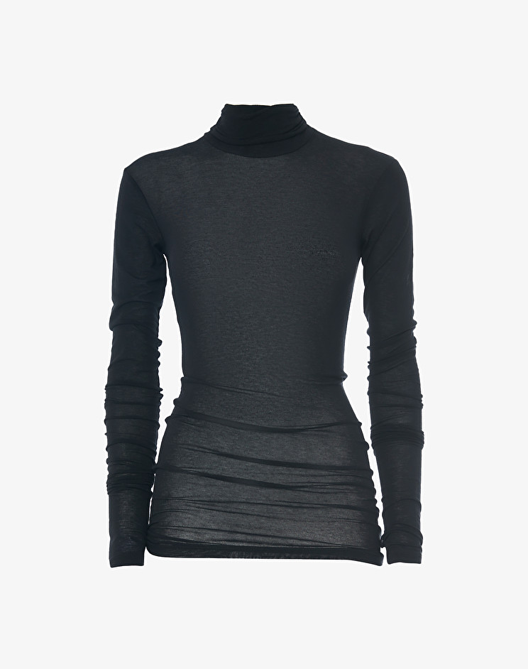Ruched turtleneck hotsell