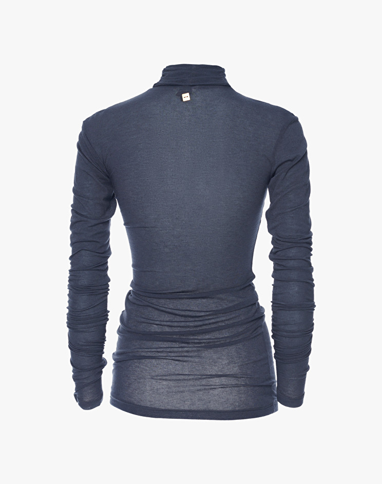 Ruched neck turtleneck sales