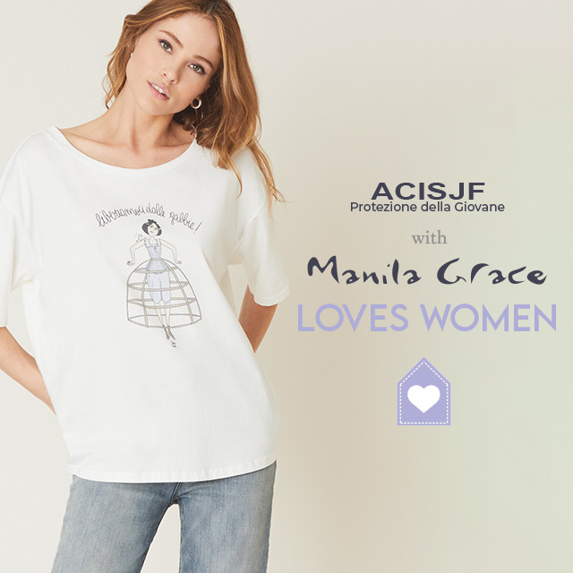 Donna Abbigliamento da T-shirt e top da T-shirt T-shirt di Manila Grace in Bianco 